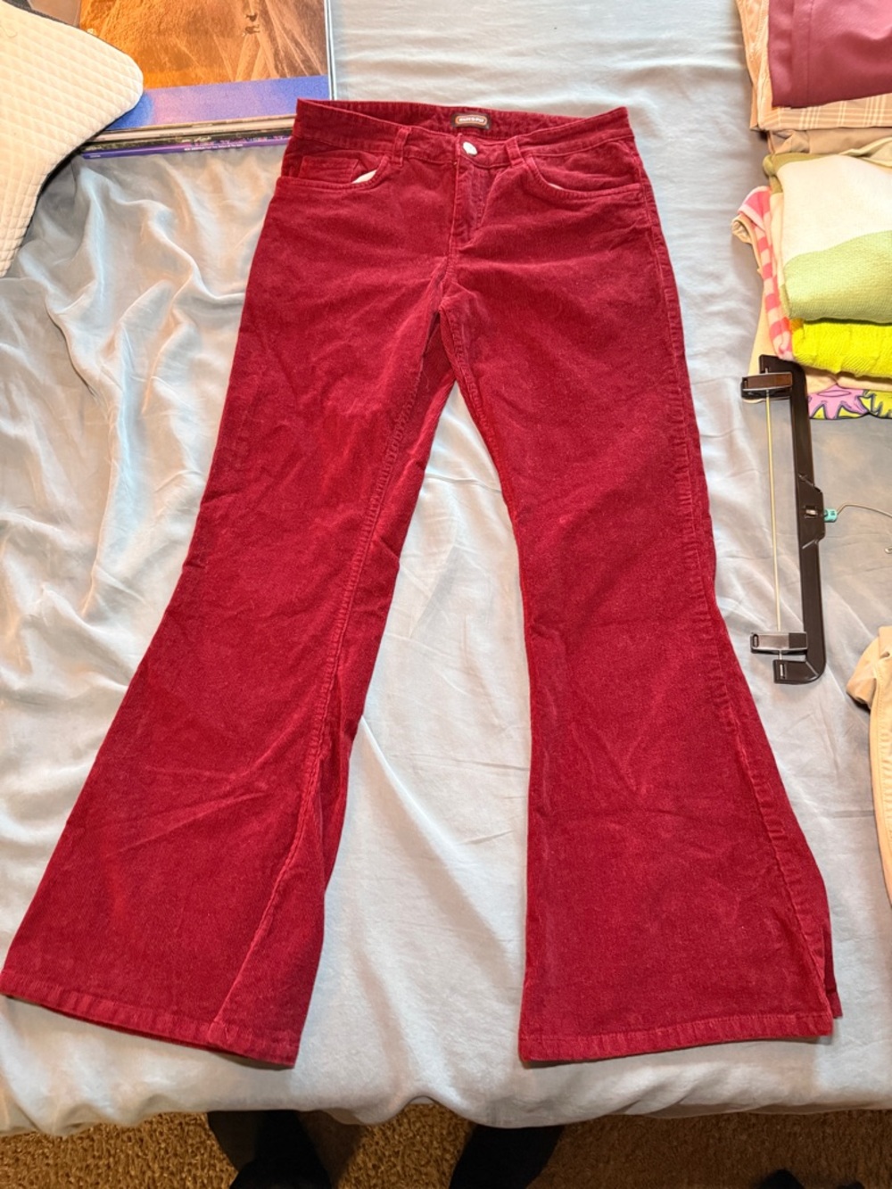 High-Rise Red Corduroy Flared Jeans EXCELLENT CONDITION